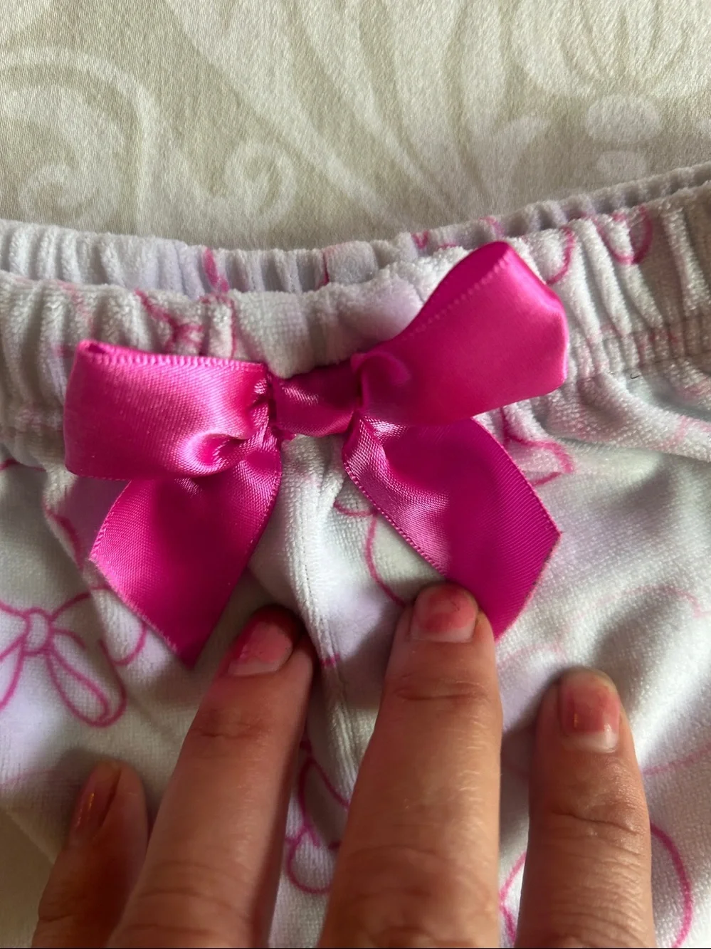 Disney Pink and White Minnie Mouse Pajama Set